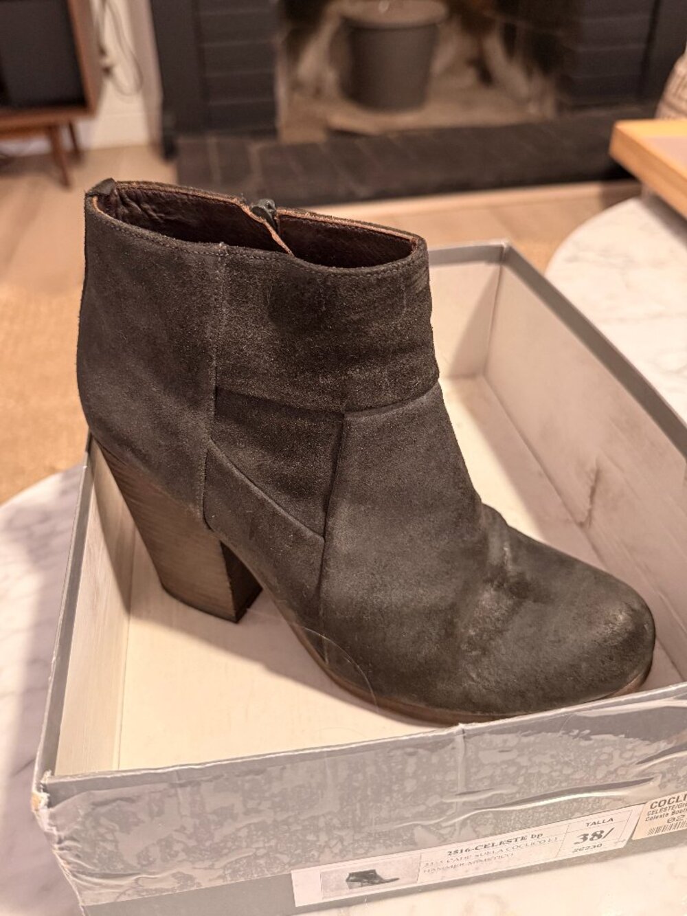 Leather Heel Booties